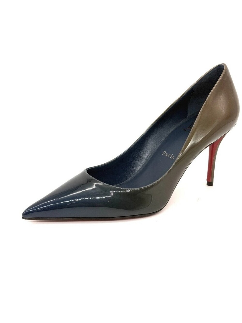 $1095 Christian Louboutin MISS Z 80 Patent Lthr Degrade Pumps 38.5/39 US 8.5/9